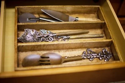 Bandeja de almacenamiento de utensilios multiusos de cocina organización Mud Pie DEFECTO DE PANTALLA RG Foto 1 de 4