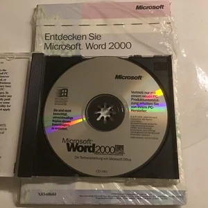 MICROSOFT WORD 2000 CD-ROM DEUTSCH + SOFTWARE KEY TEXTVERARBEITUNG VON OFFICE - Photo 1/1