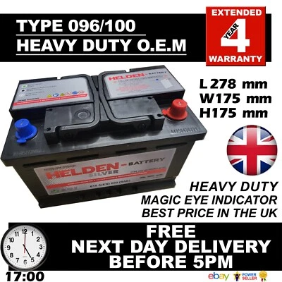 096 High Power LION equivilent Calcium Car Battery - More Power 660CCA - Image 1 of 4