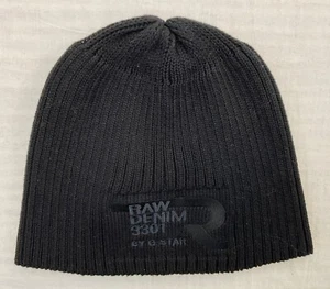 BNWOT G-STAR RAW VINTAGE Beanie Big Box Logo Hat Knitted Casual Black Cap Unisex - Picture 1 of 11