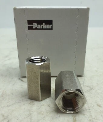 2 Pack Parker 1/4" x 1/4" Equal Sleeve 316L Stainless Steel Fnpt 1870 14 14 - Image 1 of 4