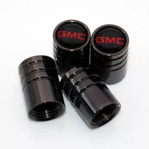 4pc Car Wheel Tire Air Valve Dust Stem Cap Cover For GMC Black - Picture 1 of 1