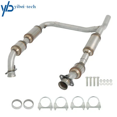 Left & Right Y Pipe Catalytic Converter Set For 1997-2000 Ford F-150 4.6L RWD - Image 1 of 4