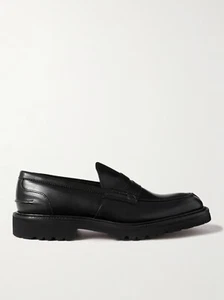Zapatos Mocasines Tricker's James Penny Cuero Oliva Negro - Reino Unido 9 - Nuevo con Etiquetas £515 - Imagen 1 de 11
