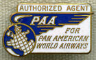 Rare épingle de revers émaillée agent autorisé Pan Am World Airways début des années 1950