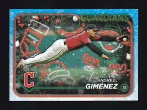 2024 Topps Holiday #H58 ANDRES GIMENEZ Cleveland Guardians - Picture 1 of 2