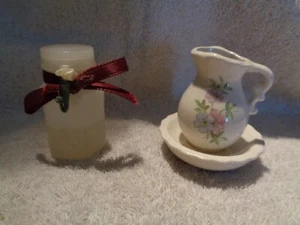 Mini Plastic Perfume Bottle + Ceramic Pitcher & Bowl - Picture 1 of 1