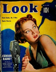 Look Magazine February 14 1939 Clark Gable Boy Scouts Santa Anita Yvonne Dionne - Picture 1 of 2