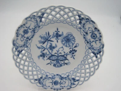 Meissen Teller - Zwiebelmuster -  Durchbruch -  Ø 15,5 cm - Bild 1 von 4
