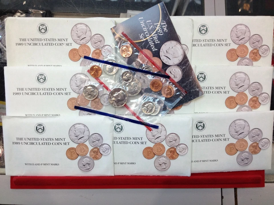 9 Set Lot of 1989 P-D Mint Uncirculated Sets ORIGINAL - Image 1 of 1