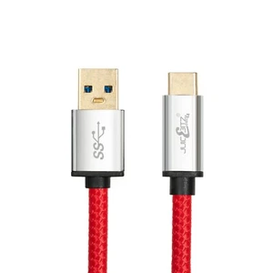 JuicEBitz® serii PRO pleciony kabel szybkiej ładowarki USB 3.0 typu A do USB-C typu C - Zdjęcie 1 z 11