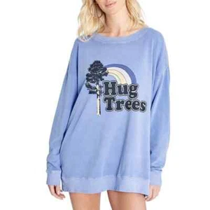 Wildfox Women's Pigment Dusk 'Hug Trees' Rainbow Roadtrip Sweatshirt Size S NWT - Picture 1 of 6