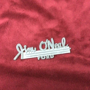 Emblema de automóvil cromado vintage, Jim O'Neal Ford en Sellersburg, IN. - Imagen 1 de 3