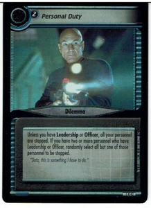 STAR TREK CCG 2E REFLECTIONS 2.0 FOIL CARD PERSONAL DUTY 1R42 ex - Picture 1 of 1