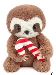 2024 Hallmark Plush Sloth With Candy Cane 8” Tall Brand New W/tag - Picture 1 of 3