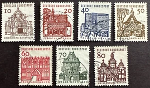 Germany 1964-65 Scott # 903, 905, 908-912 Lot of 7 Used Stamps Buildings - Picture 1 of 1
