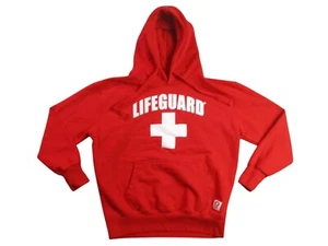 Lifeguard Hoodie Officially Licensed Youth Kids Large Red Pullover Hooded - Picture 1 of 13