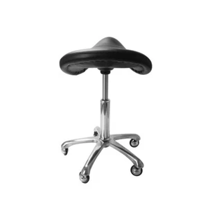 Taburete de silla de aseo Groom Professional Bronco negro con ruedas sin obstrucción - Imagen 1 de 1