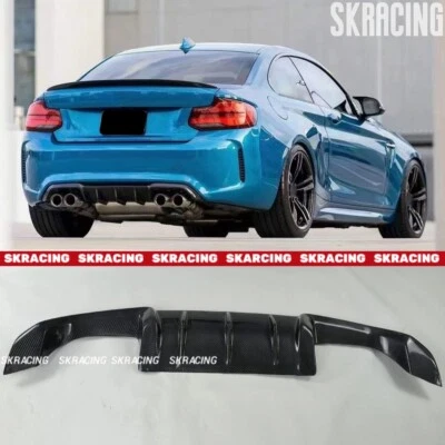 Labio de alerón difusor de parachoques trasero de fibra de carbono real para BMW M2 M2C F87 2016-2021 Foto 1 de 4