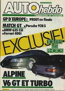 AUTO HEBDO Nr. 441 11.10.1984 ALPINE V6GT & TURBO PORSCHE 928S FERRARI 400 - Bild 1 von 1