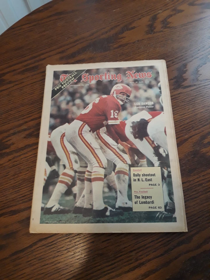 SEPTEMBER 19 ,1970-THE SPORTING NEWS-LEN DAWSON OF THE KANSAS CITY CHIEFS(NM)* - Image 1 of 1