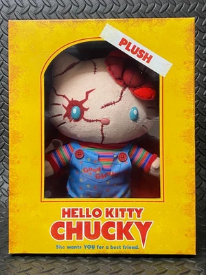 HELLO KITTY & CHUCKY Plush Doll Figure USJ Limited Edition Rare - Image 1 of 4