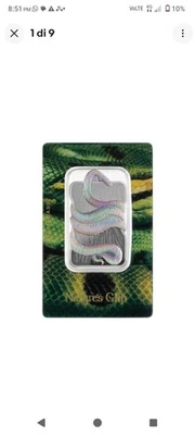 Moneta 2 Dollari Niue 2024 Lingotto PAMP Argento 999 1 oz Oncia ANACONDA VERDE - Immagine 1 di 4