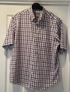 Marks & Spencer Men's Shirt Short Sleeve Size Large,Peached Pure Cotton - Picture 1 of 7
