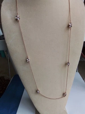 Collar Kate Spade New York Tono Oro Rosa, Estrás Blanco, 31"++ Longitud Foto 1 de 4