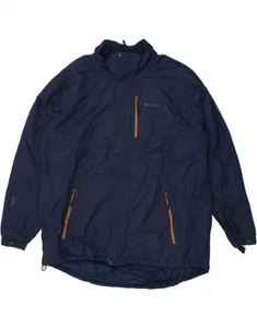 MOUNTAIN WAREHOUSE Mens Rain Jacket UK 44 2XL Navy Blue Nylon CH57 - Picture 1 of 5