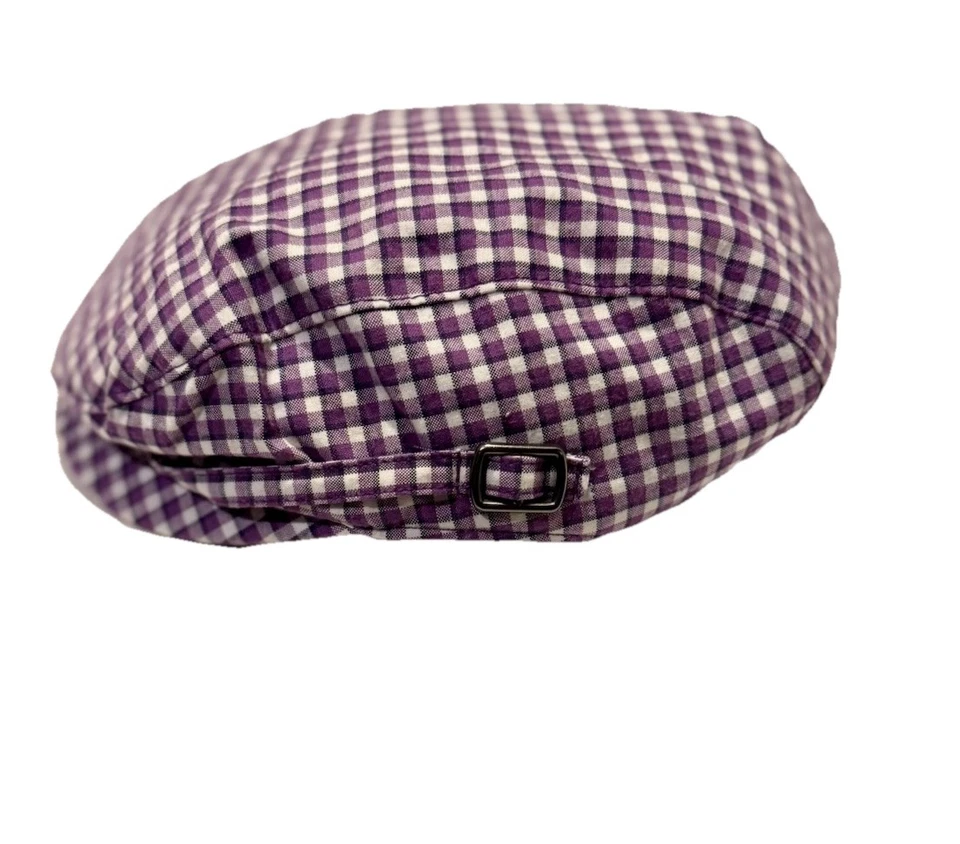 Janie And Jack Pastel Purple Toddler Gingham Newsboy Cap, 12-24 Mo, Pristine - Image 1 of 4