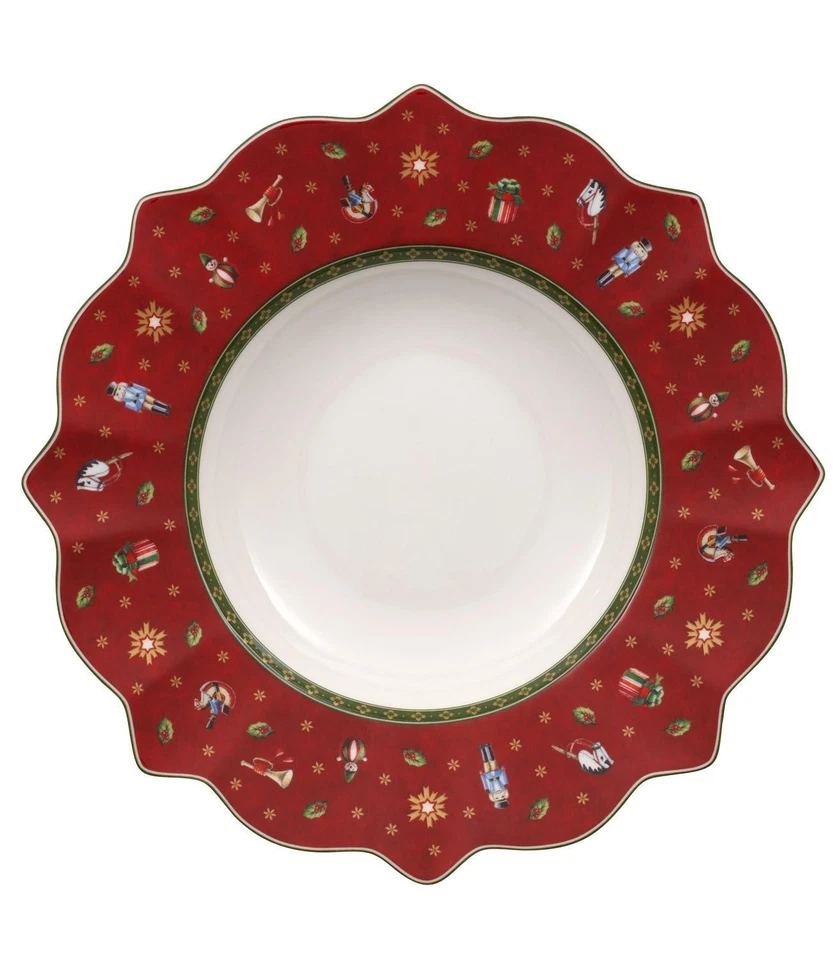 Villeroy Boch TOY'S DELIGHT Suppenteller Grün Rot Weiß Porzellan Ø 26,4 cm - Bild 1 von 1