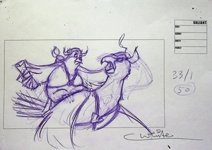 Valiant 2005 Early Disney Production Hand-Drawn Storyboard Art - Colin White #WC - Picture 1 of 2