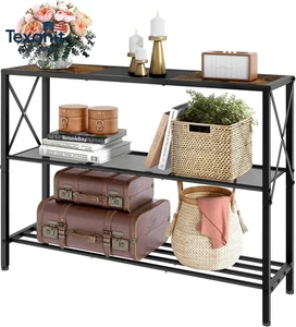 Industrial Console Table, 3 Tier Entryway Table, Hallway Table, Narrow Sofa Tabl - Picture 1 of 13