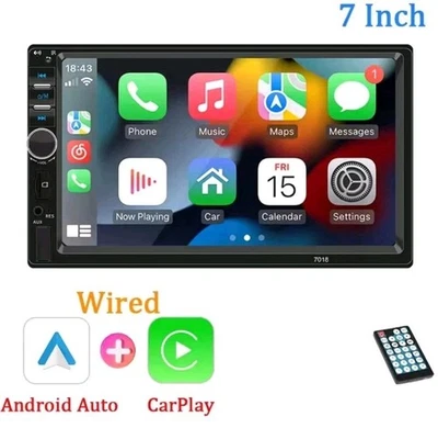 autoradio 1 din con schermo Carplay Android E Apple Touch Screen Musica Bluetoot - Immagine 1 di 4