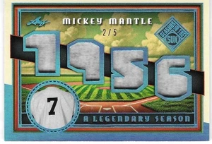 MICKEY MANTLE 2025 Leaf Seasons In The Sun "Legendary Season" 4 Relics #2 of 5! - Picture 1 of 2