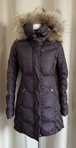 CINQUE warmer Winter Daunen Mantel braun mit Kapuze Größe und echt Pelz 36 - Bild 1 von 7