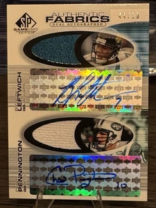 2004 SP Authentic Fabrics Dual Auto Byron Leftwich Chad Pennington/50 #AAF2-LP - Picture 1 of 2