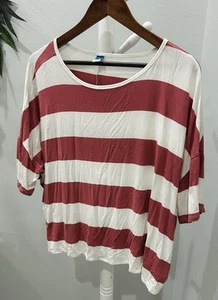 Old Navy Luxe Damen Gr. L gestreiftes Freizeittop Dolman Alltagskleidung Büro fließend - Bild 1 von 6
