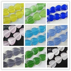 Cats Eye Gemstone Loose bead Heart Spacers 35pc 12mm G145-G153 - Picture 1 of 5