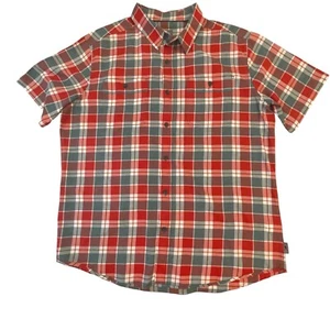Royal Robbins Mens Button Red Green Plaid Short Sleeve XL Shirt - Picture 1 of 10