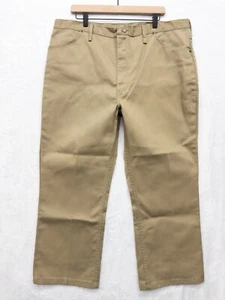 Pantalones Rustler Bronceados De Colección Para Hombre Talla 42x32 Plisados Años 70 Hechos en EE. UU. NUEVOS SIN ETIQUETAS - Imagen 1 de 3