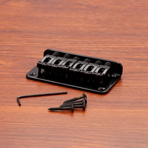 Puente de guitarra fijo rígido negro de 6 cuerdas para Telecaster Tele TL ST Strat - Imagen 1 de 10