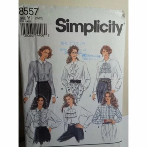 Camisa Simplicity Patrón Costura 8557 Misses con Jabots Desmontables SIN CORTAR 18-22 - Imagen 1 de 12