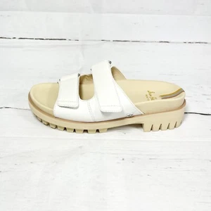 Sam Edelman Eliana Sandals Slides White Leather Lug Sole Size 8.5M NEW $120 - Picture 1 of 12