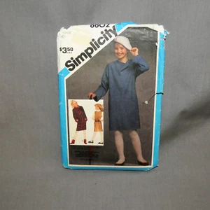 Vintage Simplicity Pattern 6602 Girls Loose Fitting Dress Jumper size 7 8 10 - Picture 1 of 3
