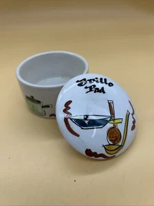 Toni Raymond Pottery Brillo Pad Ceramic Pot 1960’s Kitchenalia Scourer Vtg Retro - Picture 1 of 23