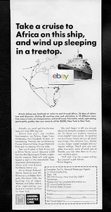 UNION-CASTLE LINE KREUZFAHRT NACH SÜDAFRIKA UND AUFZIEHEN SCHLAFEN IN EINER BAUMANZEIGE - Bild 1 von 1