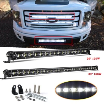 Barra de luz LED de 20" 32" parachoques inferior para camioneta Ford F-150 4/2x4 2009-2014 Foto 1 de 4
