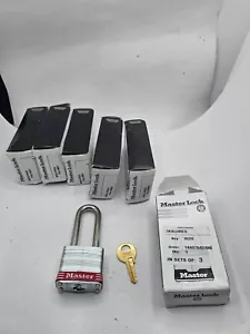 (QTY 6) Master Lock | Laminated Steel Safety Padlocks 3KALHRED w/Keys - Picture 1 of 6